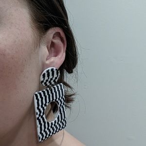 Retro chunky earrings